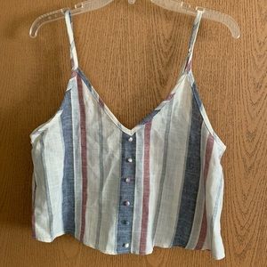 Shein linen crop top